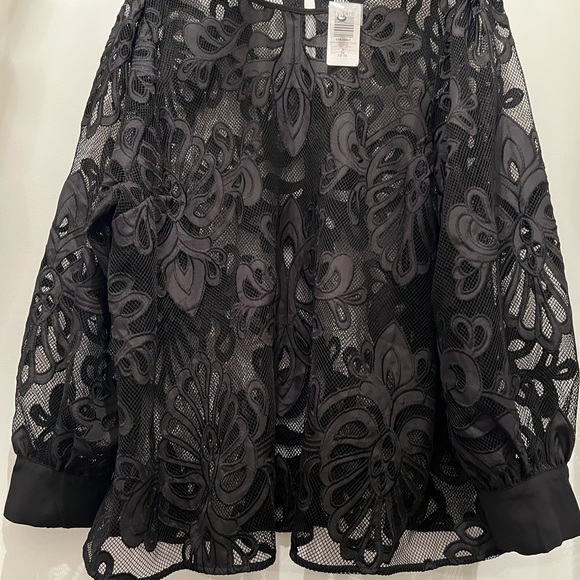 torrid Tops - NWT New Gorgeous Torrid 3x 22/24 Black intricate Lace long sleeve Blouse shirt